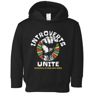 Introverts Unite Separately Own Homes Emblem Toddler Hoodie