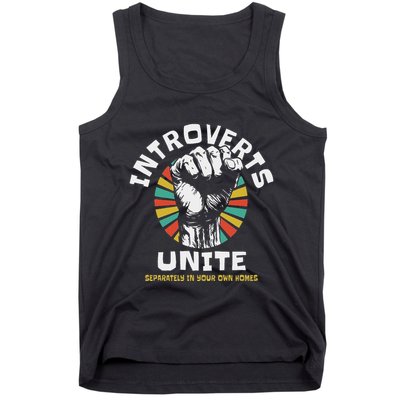 Introverts Unite Separately Own Homes Emblem Tank Top