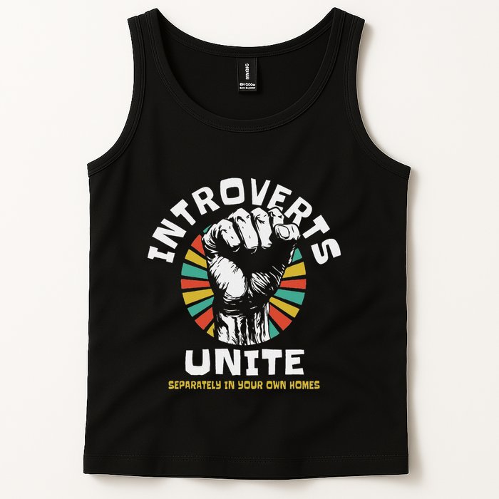 Introverts Unite Separately Own Homes Emblem Tank Top