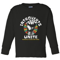 Introverts Unite Separately Own Homes Emblem Toddler Long Sleeve Shirt