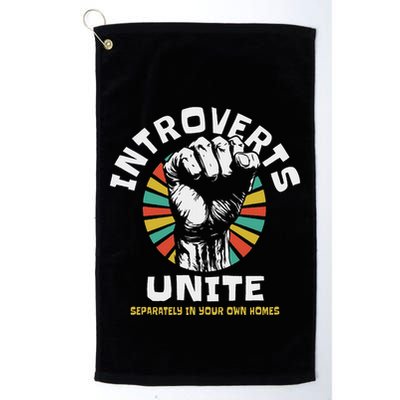 Introverts Unite Separately Own Homes Emblem Golf Towel