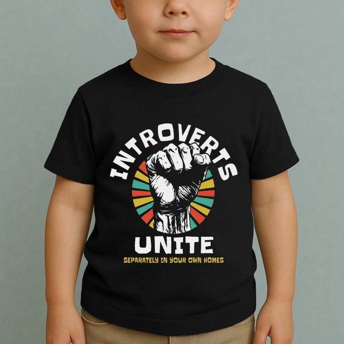Introverts Unite Separately Own Homes Emblem Toddler T-Shirt