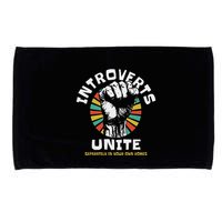 Introverts Unite Separately Own Homes Emblem Microfiber Hand Towel