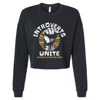 Introverts Unite Separately Own Homes Emblem Cropped Pullover Crew