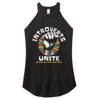 Introverts Unite Separately Own Homes Emblem Women's Perfect Tri Rocker Tank