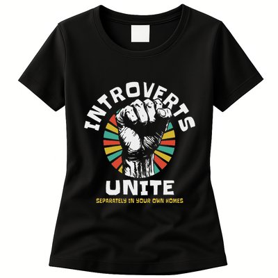 Introverts Unite Separately Own Homes Emblem Women's T-Shirt
