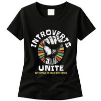 Introverts Unite Separately Own Homes Emblem Womens T-Shirt