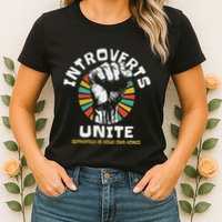 Introverts Unite Separately Own Homes Emblem Womens T-Shirt