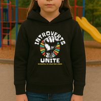 Introverts Unite Separately Own Homes Emblem Kids Hoodie