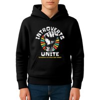 Introverts Unite Separately Own Homes Emblem Kids Hoodie