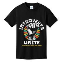 Introverts Unite Separately Own Homes Emblem Kids T-Shirt