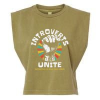 Introverts Unite Separately Own Homes Emblem Garment-Dyed Women's Muscle Tee