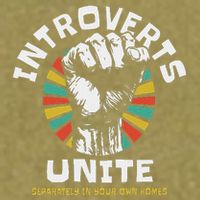 Introverts Unite Separately Own Homes Emblem Garment-Dyed Women's Muscle Tee