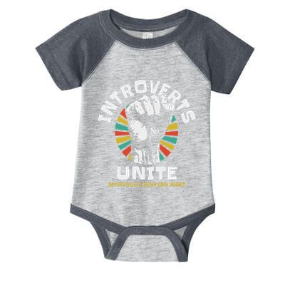 Introverts Unite Separately Own Homes Emblem Infant Baby Jersey Bodysuit
