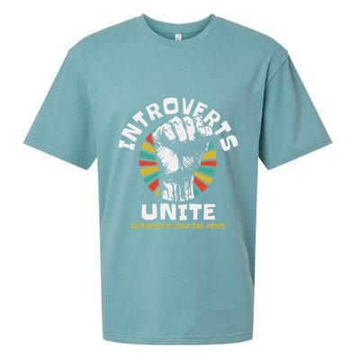 Introverts Unite Separately Own Homes Emblem Sueded Cloud Jersey T-Shirt