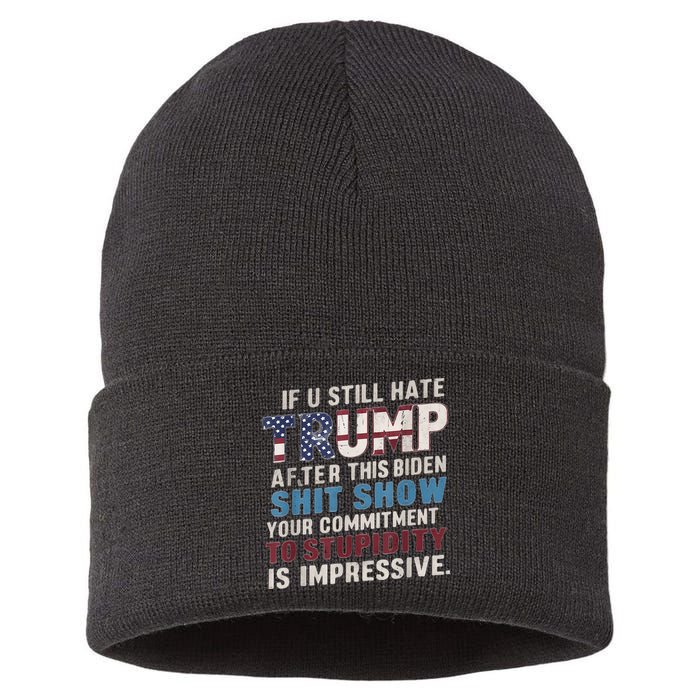 If U Still Hate Trump After BidenS Show Is Impressive Sustainable Knit Beanie