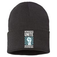 Introverts Unite Separately In Your Own Homes Sustainable Knit Beanie