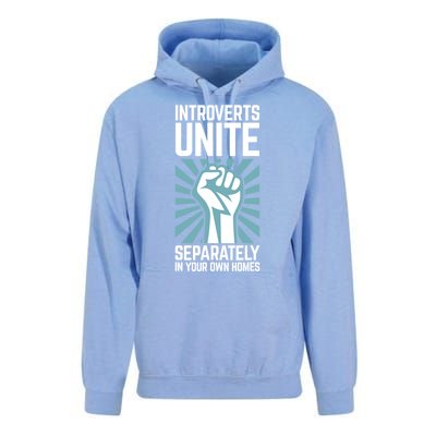 Introverts Unite Separately In Your Own Homes Unisex Surf Hoodie