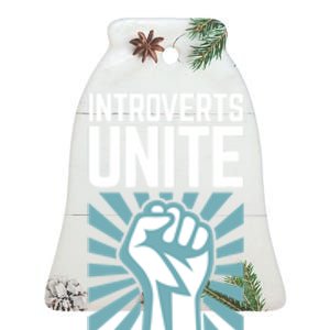 Introverts Unite Separately In Your Own Homes Ceramic Bell Ornament