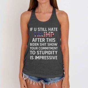 If U Still Hate Trump After This Biden Women's Knotted Racerback Tank