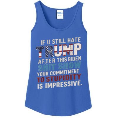 If U Still Hate Trump after Biden's Show is impressive Ladies Essential Tank