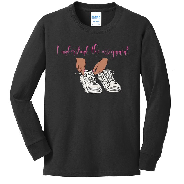 I Understand The Assignment Kids Long Sleeve Shirt