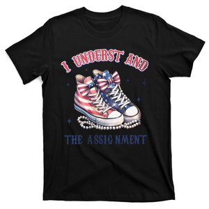 I Understand The Assignment Chucks And Pearls Election 2024 T-Shirt