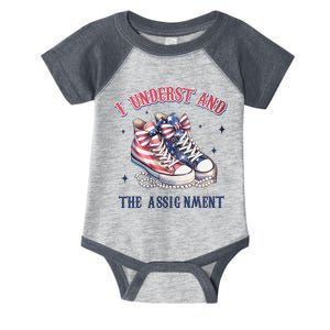 I Understand The Assignment Chucks And Pearls Election 2024 Infant Baby Jersey Bodysuit