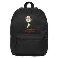 I Understand The Assignment 16 in Basic Backpack