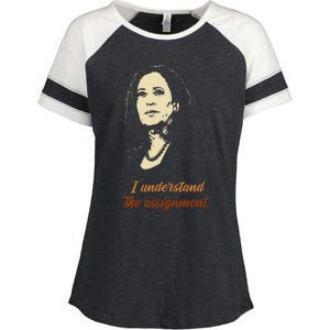 I Understand The Assignment Enza Ladies Jersey Colorblock Tee