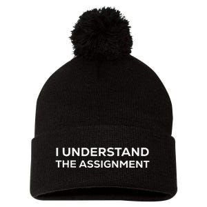 I Understand The Assignment Pom Pom 12in Knit Beanie