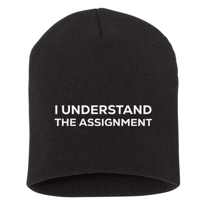 I Understand The Assignment Short Acrylic Beanie