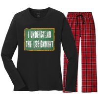 I Understand The Assignment Women's Long Sleeve Flannel Pajama Set 