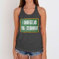 I Understand The Assignment Women's Knotted Racerback Tank