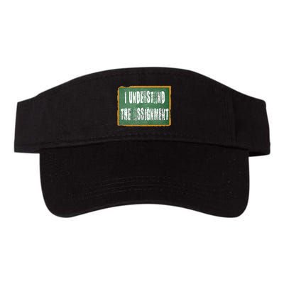 I Understand The Assignment Valucap Bio-Washed Visor