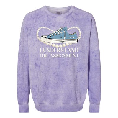 I Understand The Assignment 2024 Colorblast Crewneck Sweatshirt