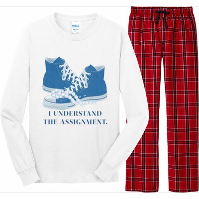 I Understand The Assignment Veterans For Kamala Long Sleeve Pajama Set