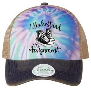 I Understand The Assignment Chucks And Pearls Election 2024 Legacy Tie Dye Trucker Hat