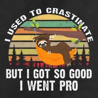 I Used To Crastinate But I Got So Good I Went Pro Funny Lazy 7 Panel Mesh Trucker Snapback Hat