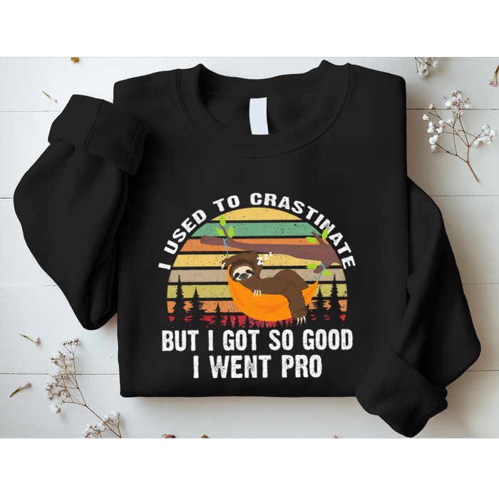 I Used To Crastinate But I Got So Good I Went Pro Funny Lazy Sweatshirt