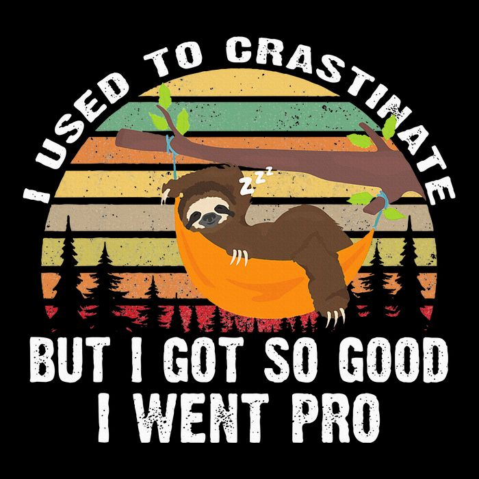 I Used To Crastinate But I Got So Good I Went Pro Funny Lazy 7-Panel Snapback Hat