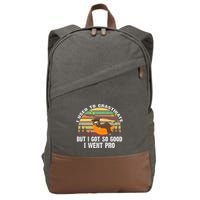 I Used To Crastinate But I Got So Good I Went Pro Funny Lazy Cotton Canvas Backpack