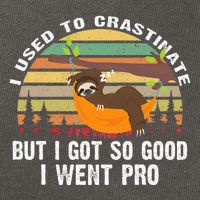 I Used To Crastinate But I Got So Good I Went Pro Funny Lazy Cotton Canvas Backpack