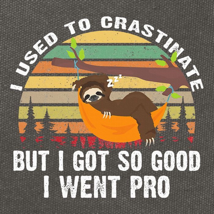 I Used To Crastinate But I Got So Good I Went Pro Funny Lazy Cotton Canvas Backpack