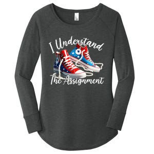 I Understand The Assignment Chucks And Pearls Election 2024 Women's Perfect Tri Tunic Long Sleeve Shirt