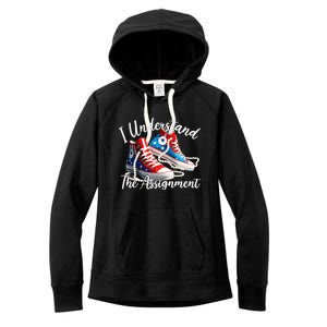 I Understand The Assignment Chucks And Pearls Election 2024 Women's Fleece Hoodie