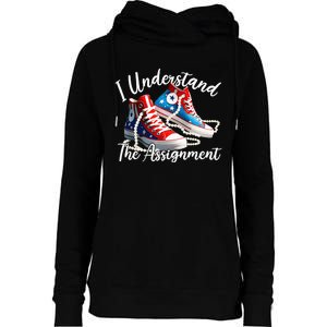 I Understand The Assignment Chucks And Pearls Election 2024 Womens Funnel Neck Pullover Hood