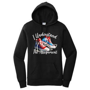 I Understand The Assignment Chucks And Pearls Election 2024 Women's Pullover Hoodie