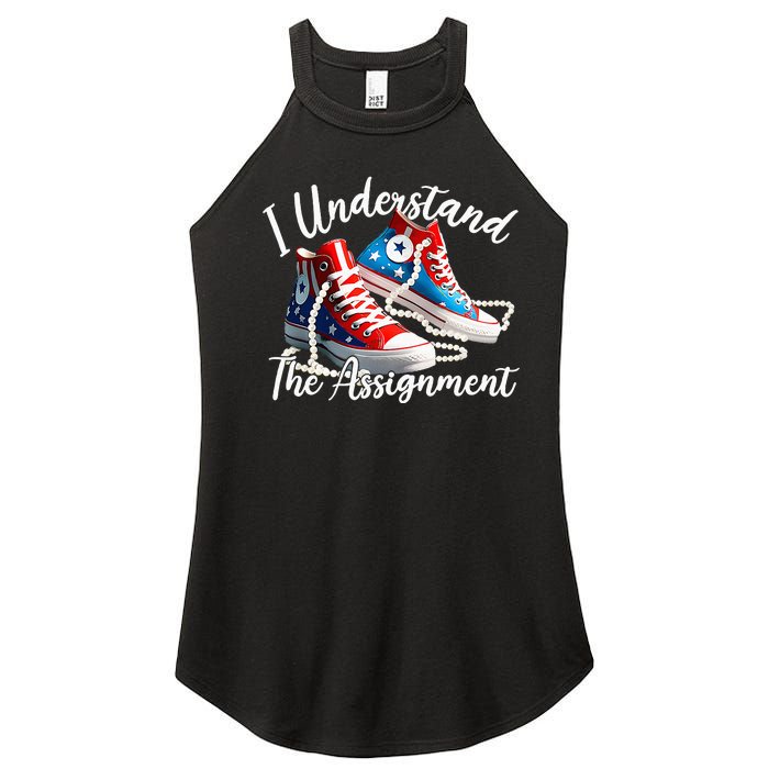 I Understand The Assignment Chucks And Pearls Election 2024 Women's Perfect Tri Rocker Tank