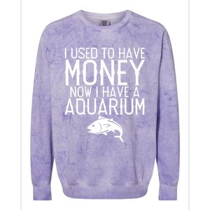 I Used To Have Money Now I Have Aquarium Fishkeeping Lover Gift Colorblast Crewneck Sweatshirt